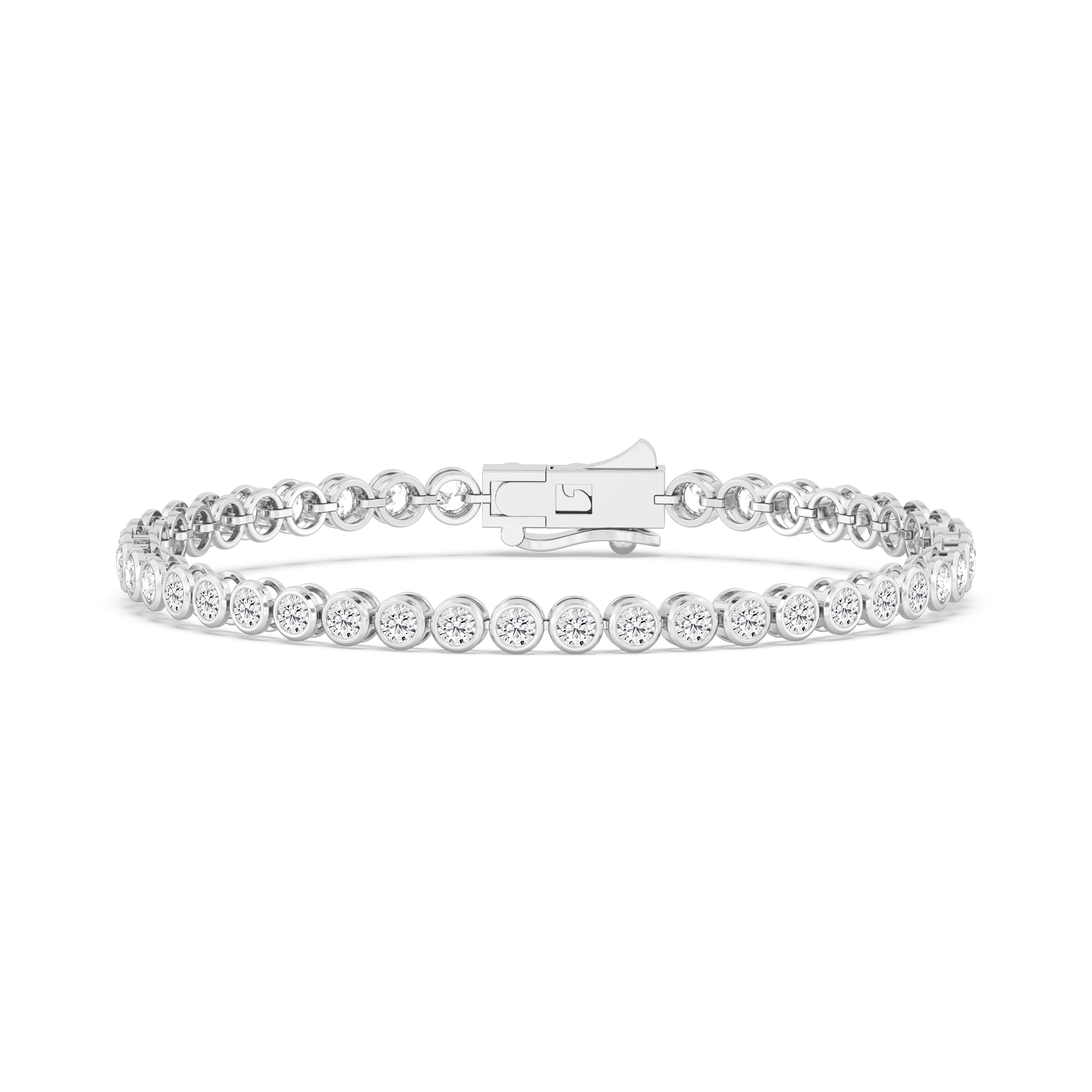 Bezel Diamond Tennis Bracelet