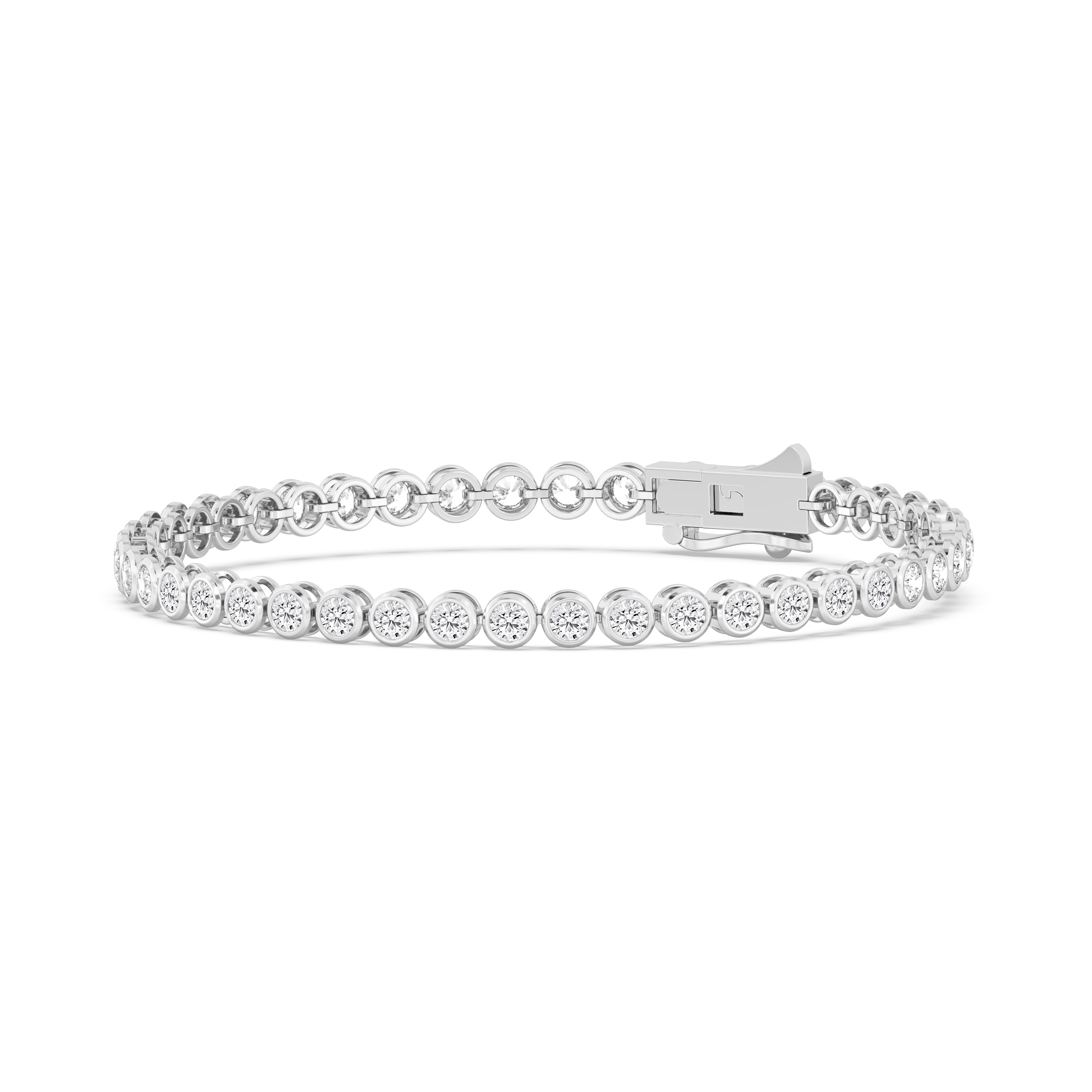 Bezel Diamond Tennis Bracelet