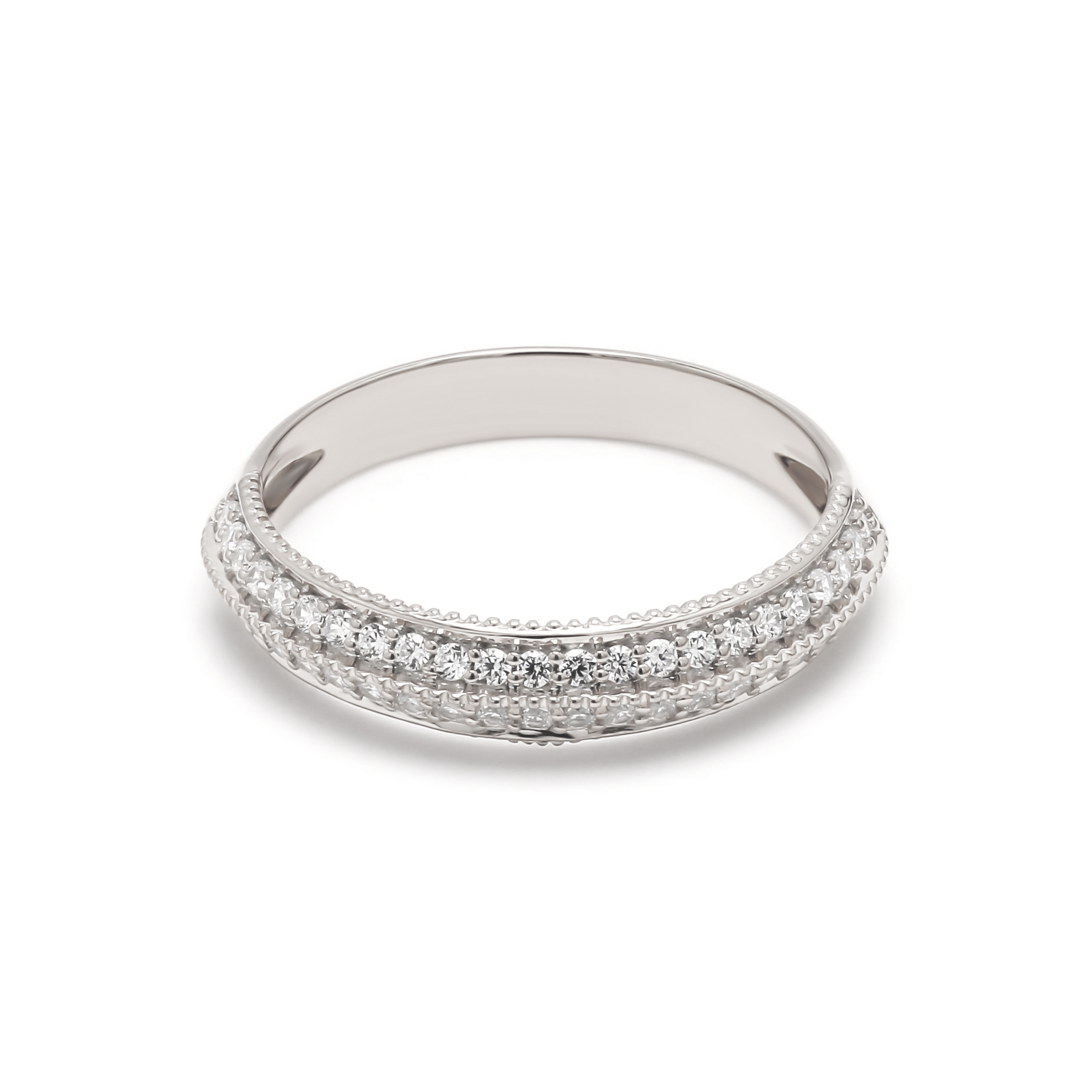 Milgrain Pavé Diamond Band