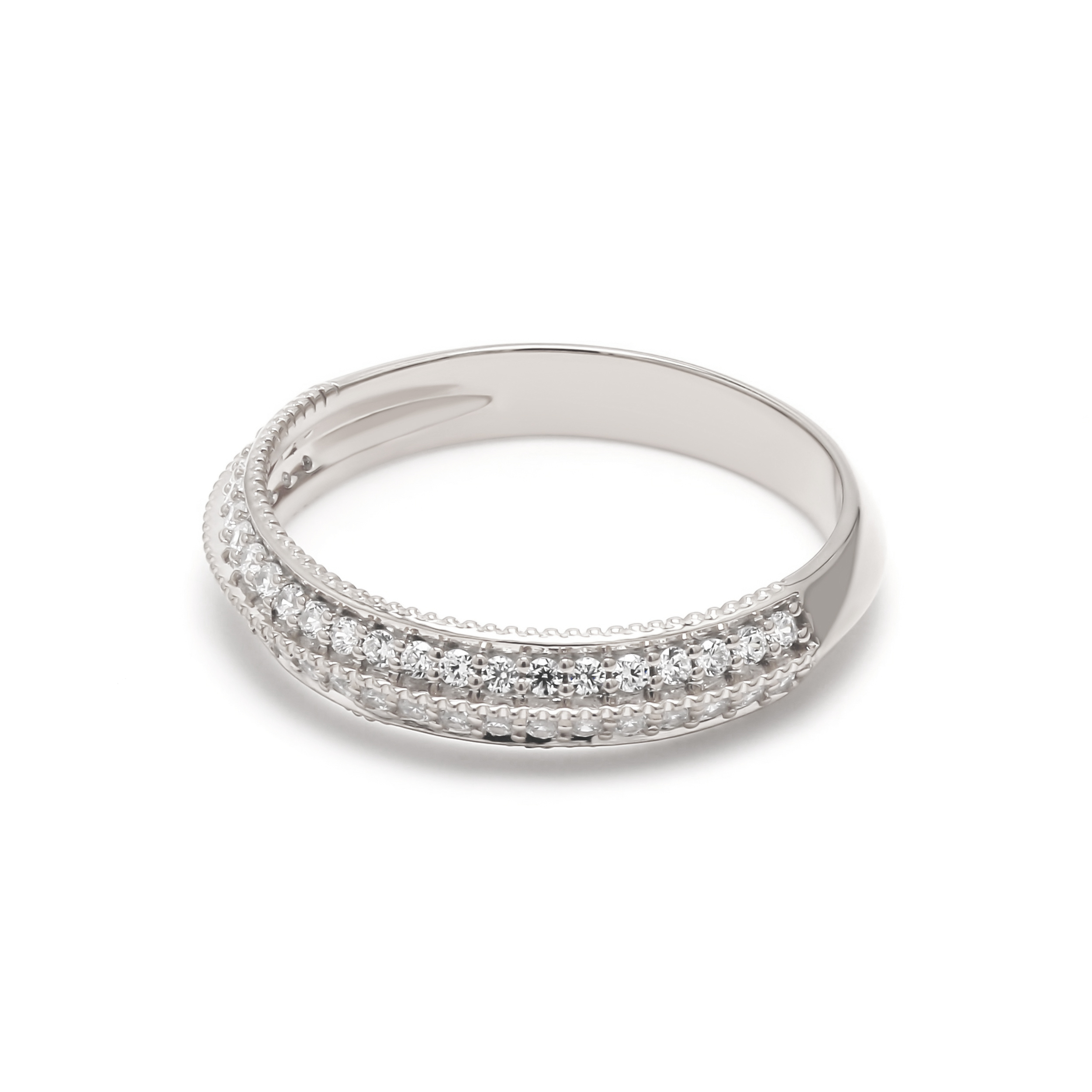 Milgrain Pavé Diamond Band