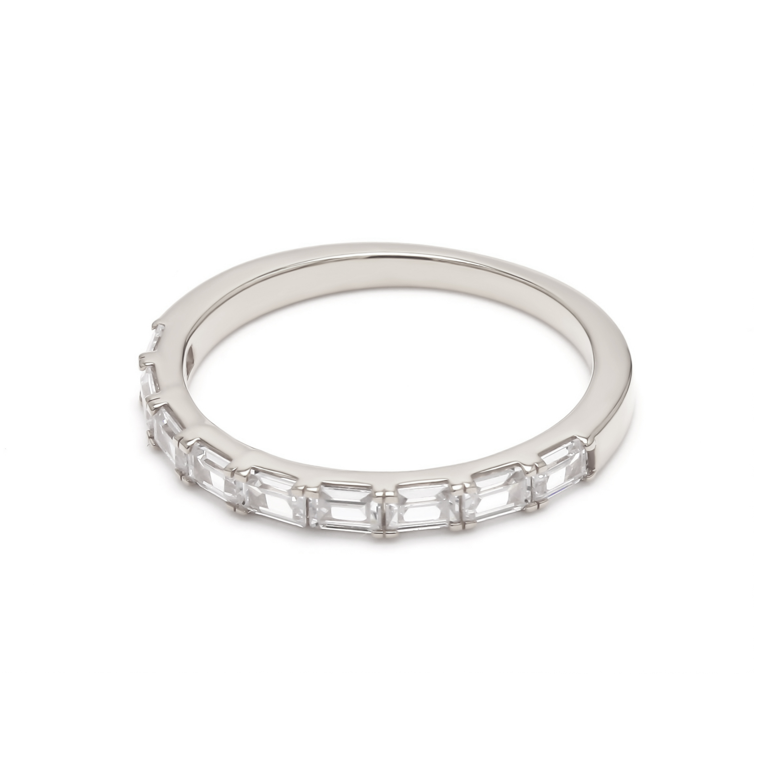 Frosted Grace Half Eternity Band