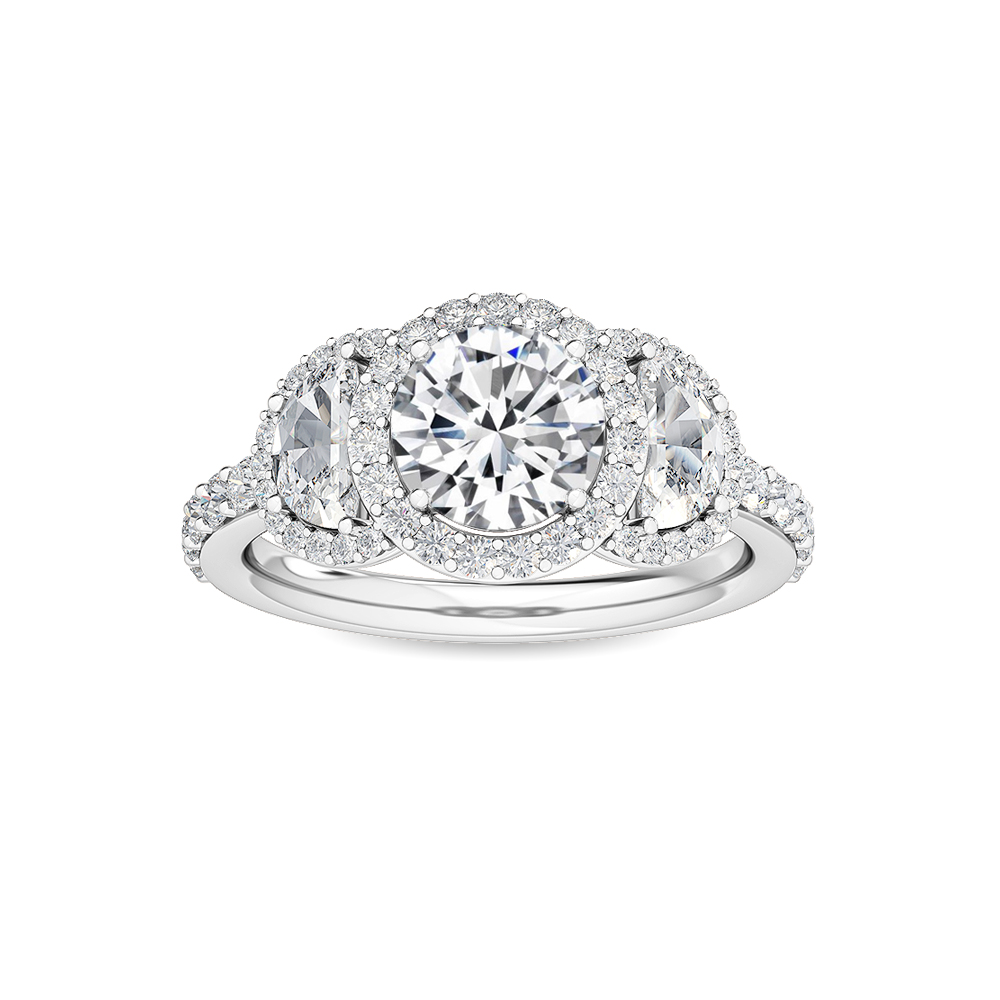 Trinity Diamond Halo Ring