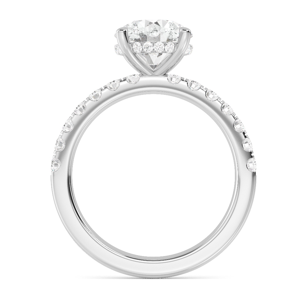 Round Solitaire With Hidden Halo Ring