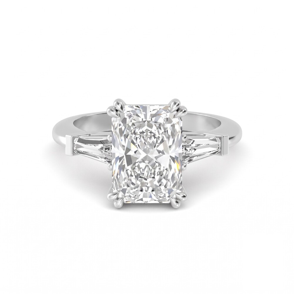 3.4ctw Radiant Three Stone Lab-Grown Diamond Engagement Ring