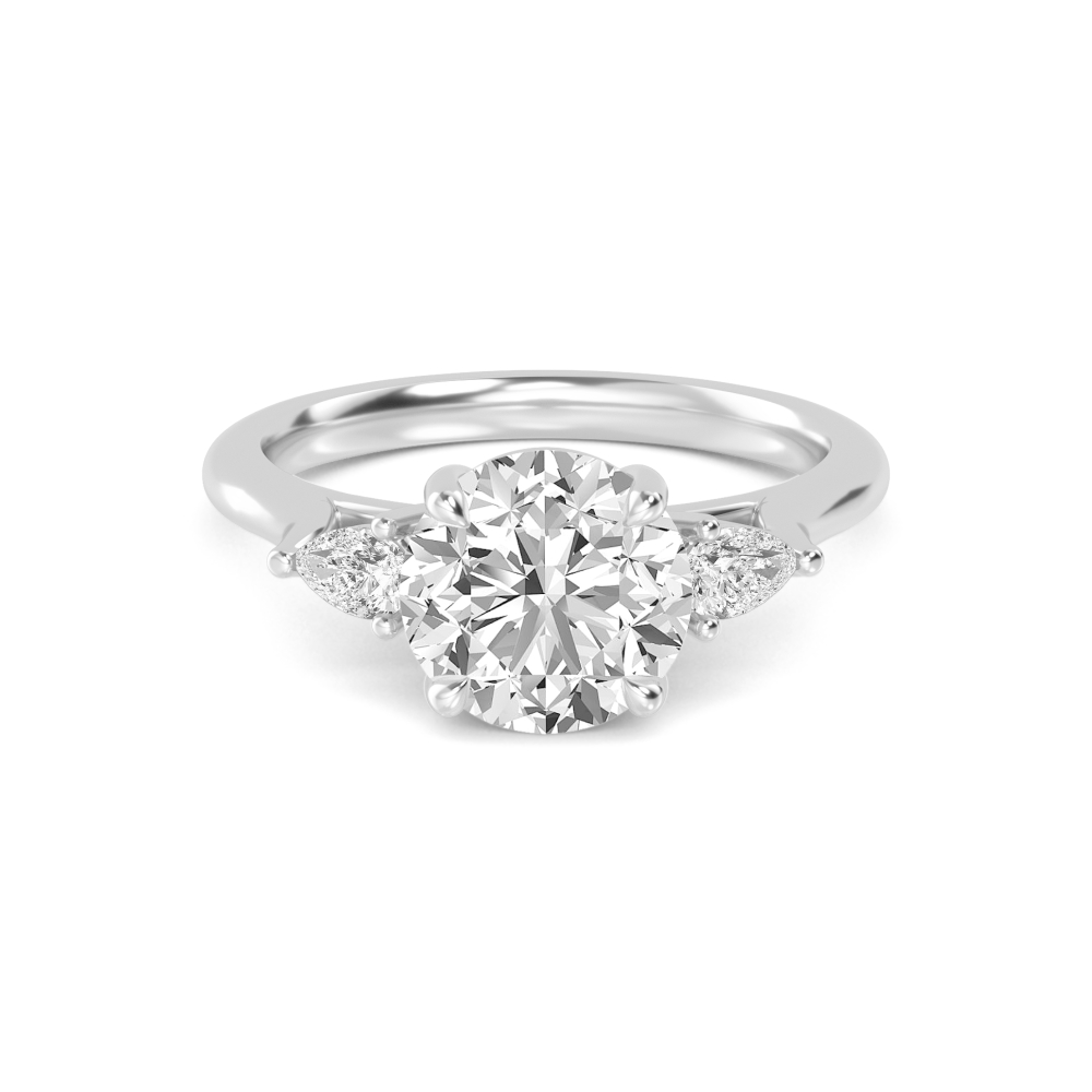 2.2ctw Round Three Stone Lab-Grown Diamond Engagement Ring
