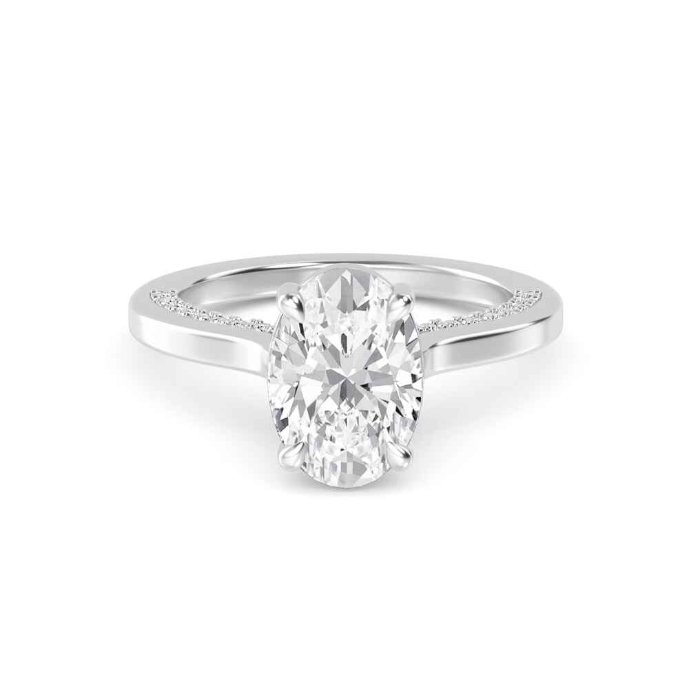 Oval Diamond Pavé Ring