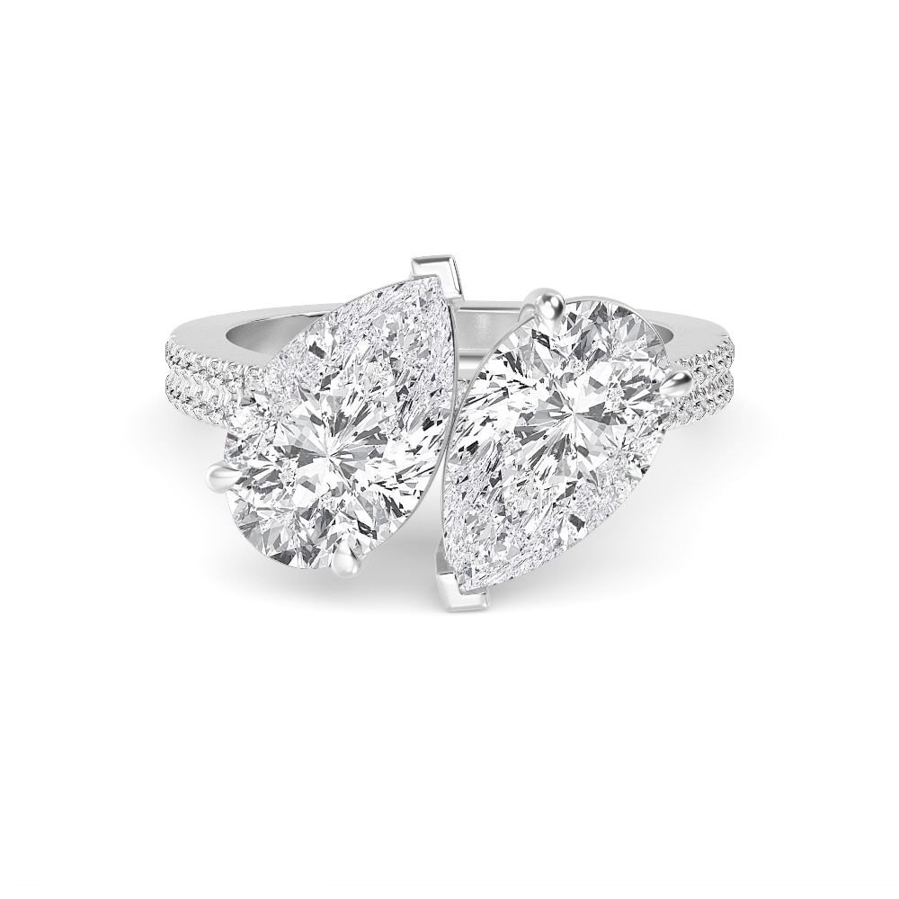 Pear Diamond Toi Et Moi Ring