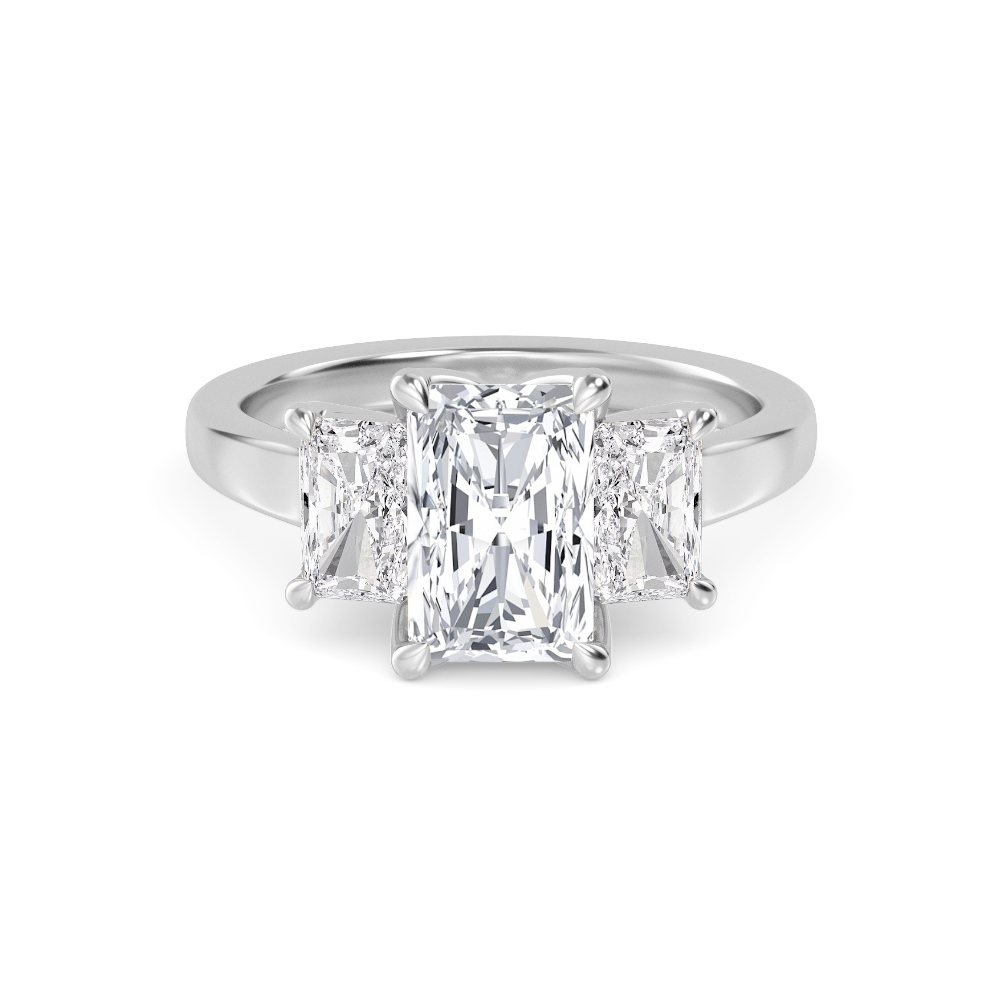 Radiant Diamond Trinity Ring