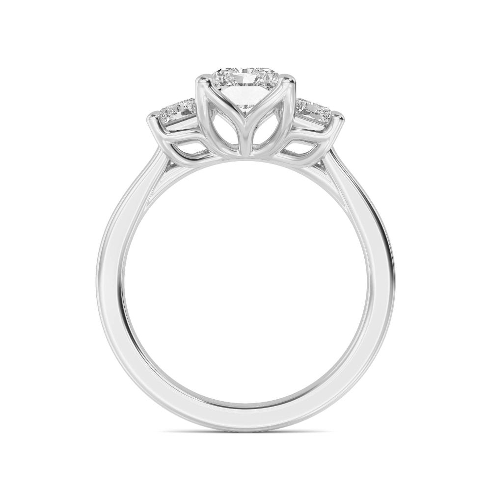 Radiant Diamond Trinity Ring