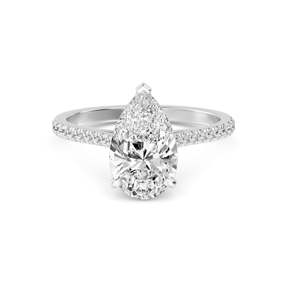 Pear Diamond Pavé Ring