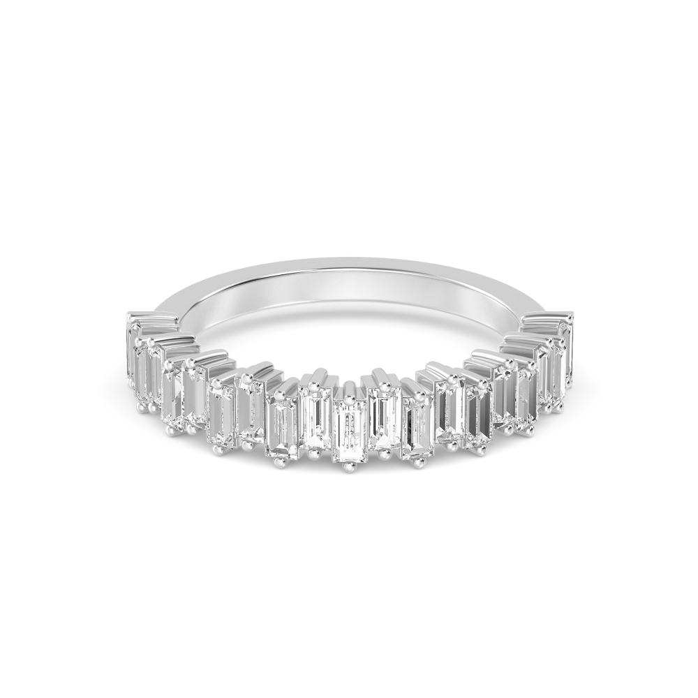 Baguette Diamond Half Eternity Band