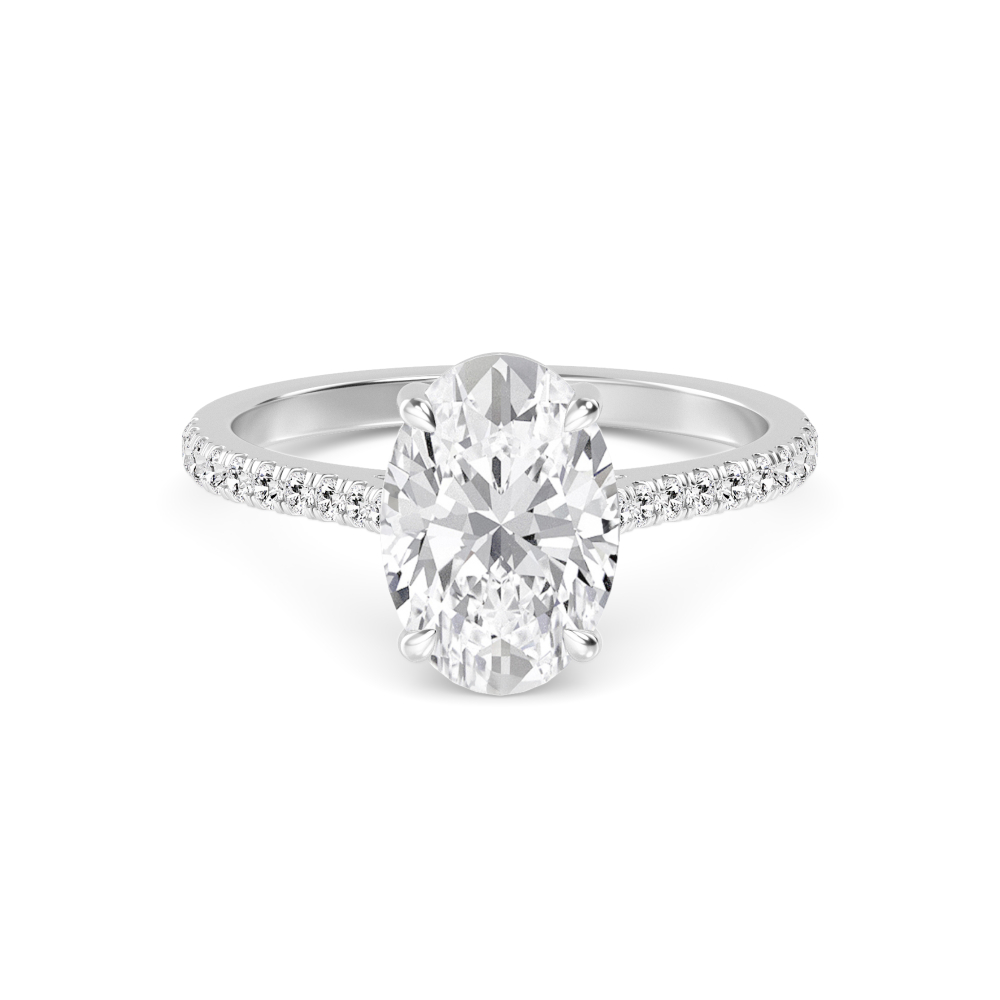 Oval Diamond Pavé Ring