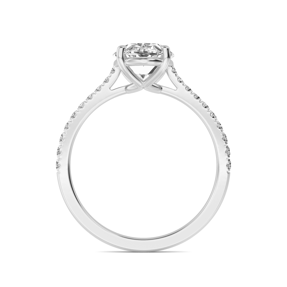 Oval Diamond Pavé Ring
