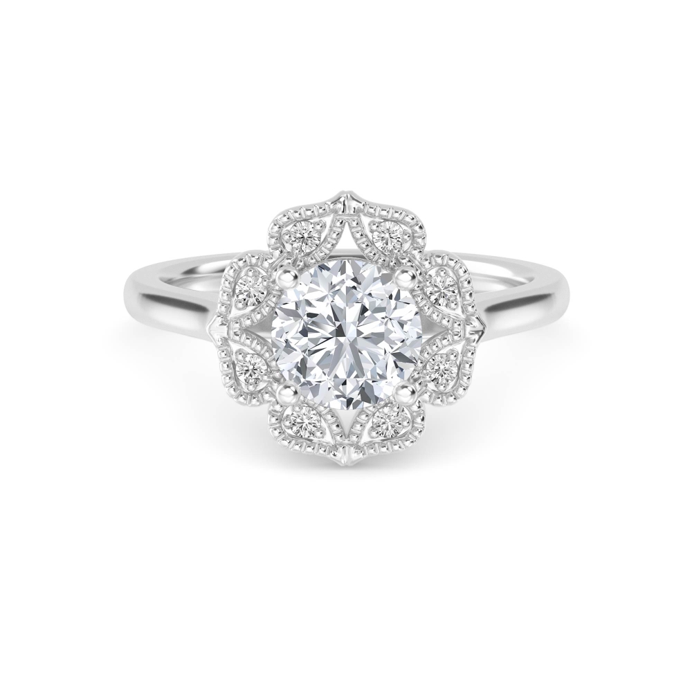 Vintage Halo Diamond Ring