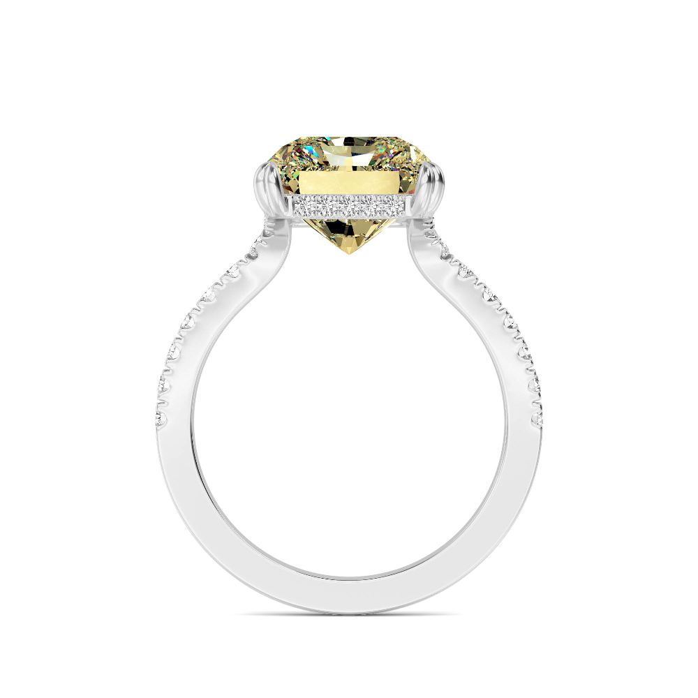 6 Carat Yellow Radiant Diamond Ring