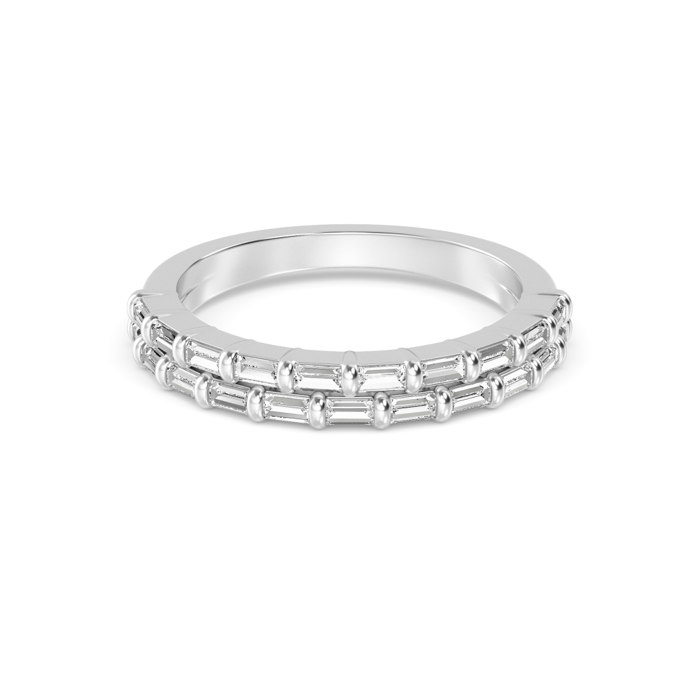 Baguette Diamond Double Row Band